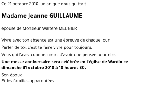 Jeanne GUILLAUME