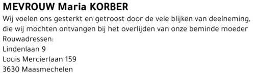 MARIA KORBER