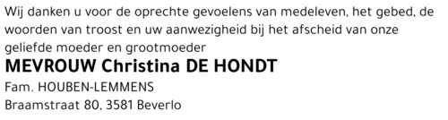Christina De Hondt
