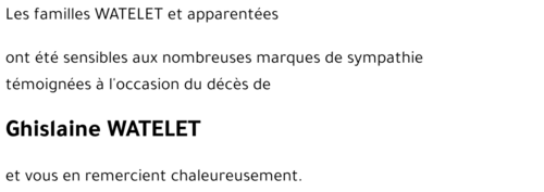 Ghislaine WATELET