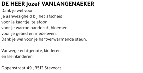 Jozef VANLANGENAEKER