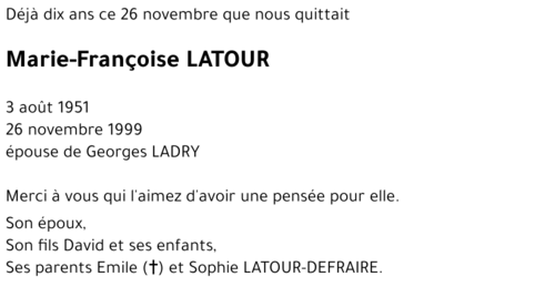 Marie-Françoise LATOUR