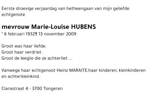 Marie-Louise Hubens