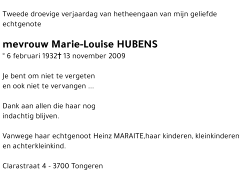 Marie-Louise Hubens