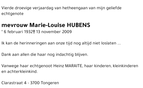 Marie-Louise Hubens