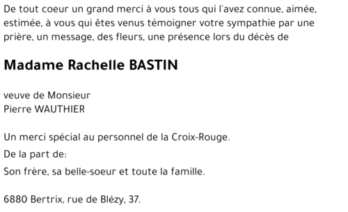 Rachelle BASTIN