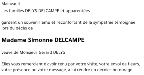 Simonne DELCAMPE