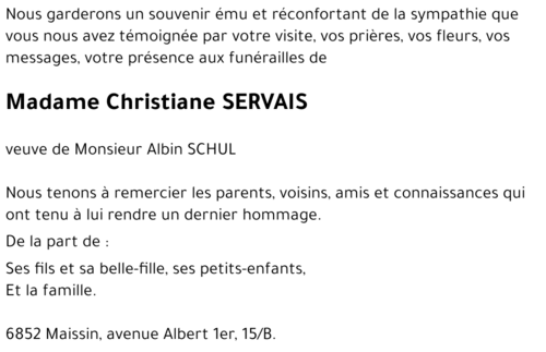 Christiane SERVAIS