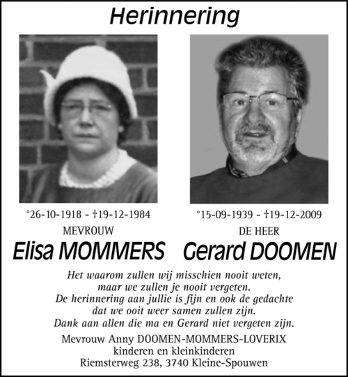 Gerard en Elisa Doomen-Mommers