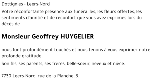 Geoffrey HUYGELIER