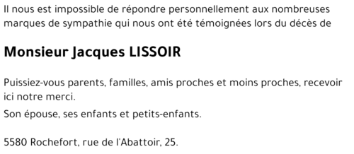 Jacques LISSOIR