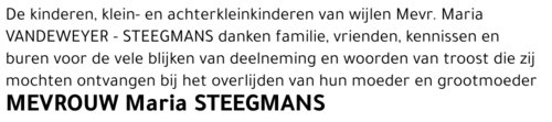 Maria Steegmans