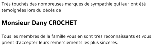 Dany CROCHET