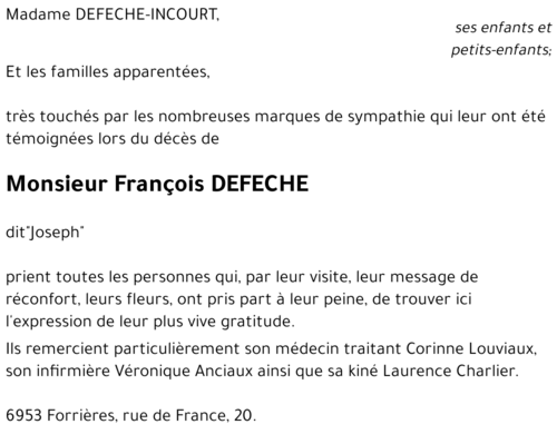 François DEFECHE