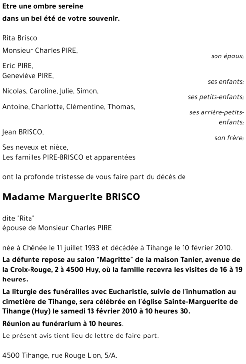 Marguerite BRISCO