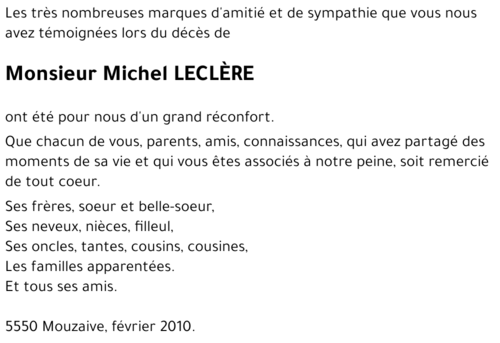 Michel LECLÈRE