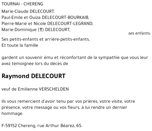 Raymond DELECOURT