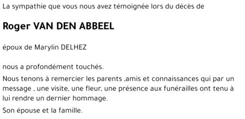 Roger VAN DEN ABBEEL