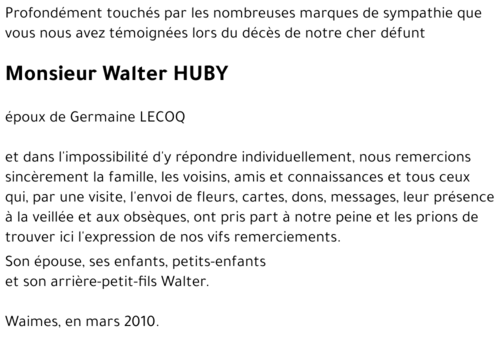 Walter HUBY