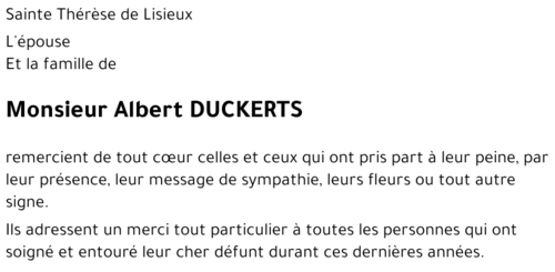 Albert DUCKERTS
