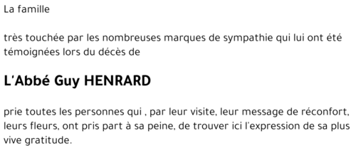 Guy HENRARD