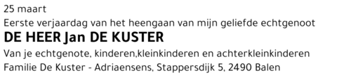 Jan DE KUSTER