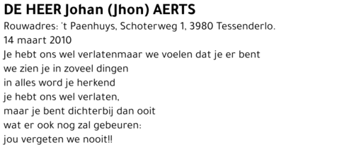 Johan (Jhon) Aerts