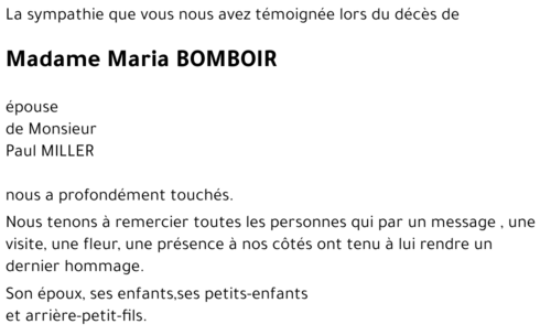 Maria BOMBOIR