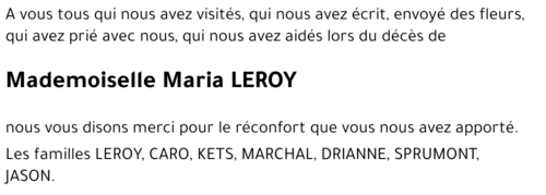 Maria LEROY