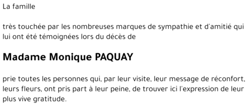 Monique PAQUAY