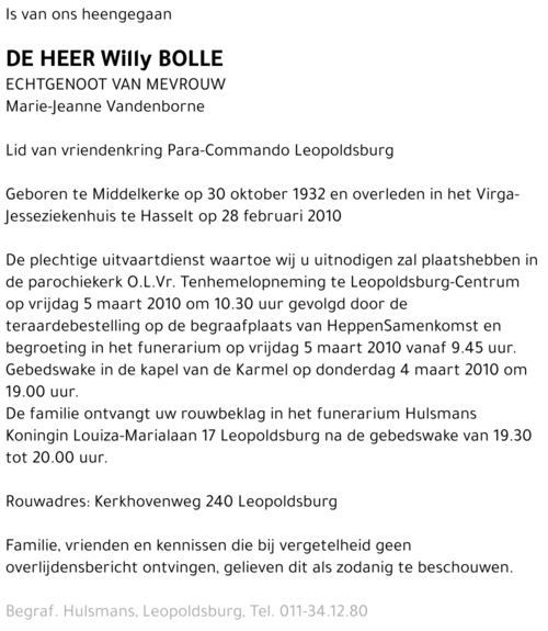Willy Bolle