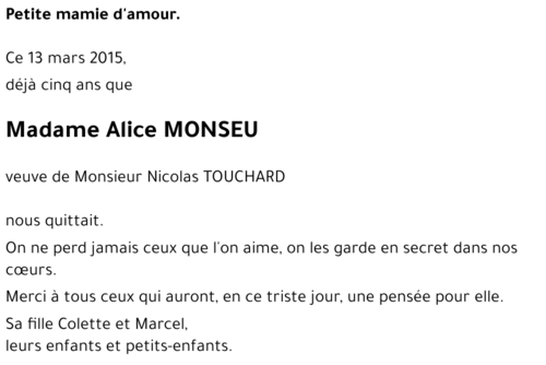 Alice MONSEU