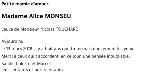 Alice MONSEU