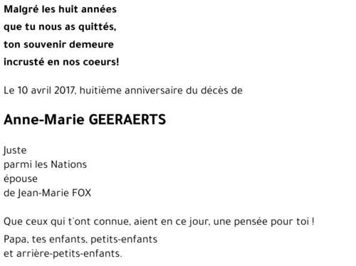 Anne-Marie GEERAERTS
