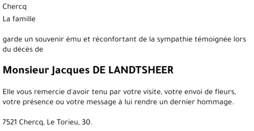 Jacques DE LANDTSHEER