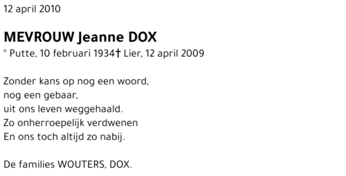 Jeanne Dox