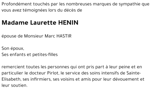 Laurette HENIN