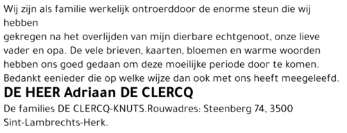 Adriaan DE CLERCQ