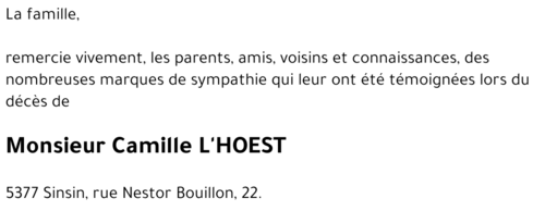 Camille L'HOEST