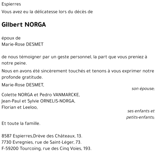 Gilbert NORGA