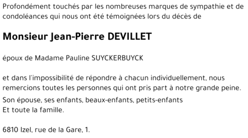 Jean-Pierre DEVILLET