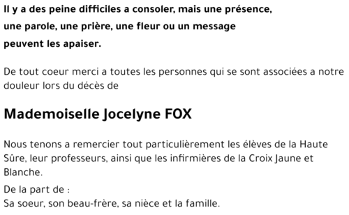 Jocelyne FOX