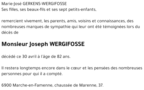 Joseph WERGIFOSSE
