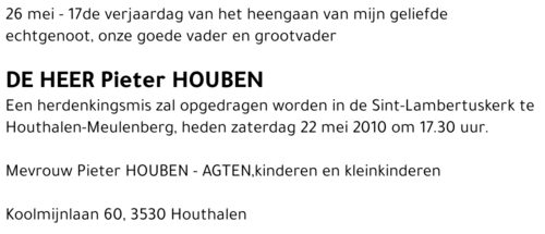Pieter HOUBEN