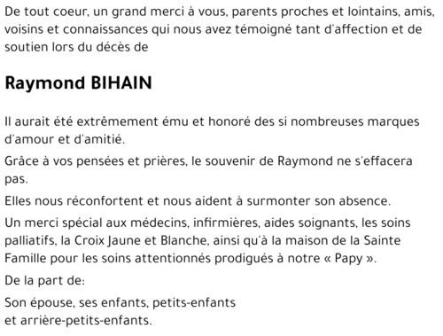 Raymond BIHAIN