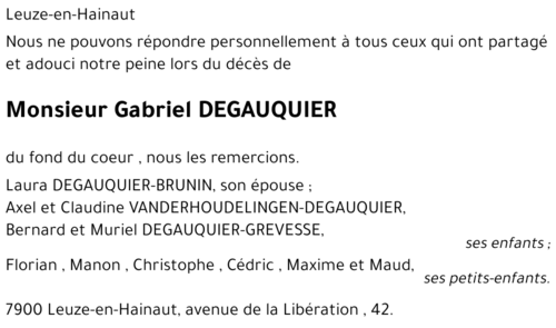 Gabriel DEGAUQUIER