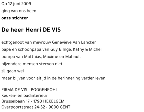 Henri DE VIS