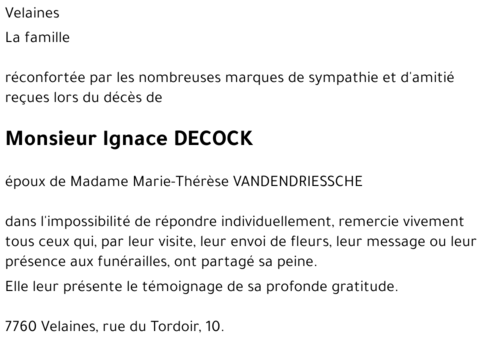 Ignace DECOCK