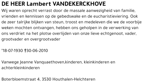 Lambert Vandekerckhove