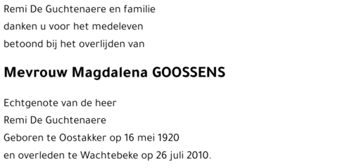 Magdalena GOOSSENS